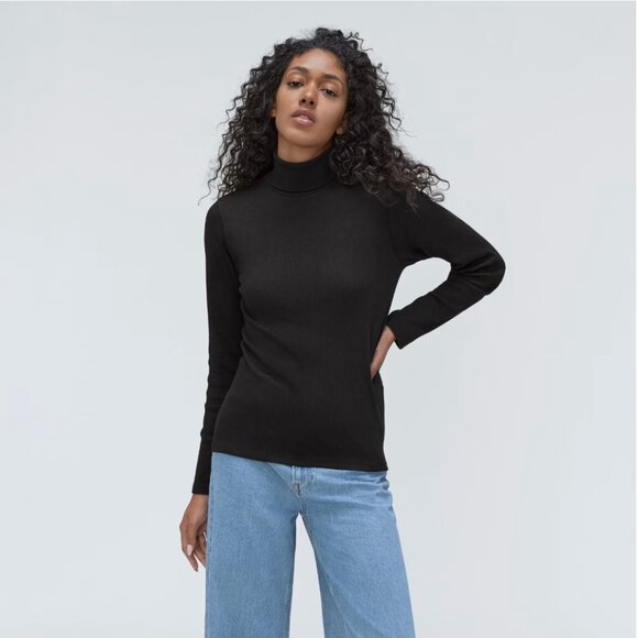 The Pima Micro Rib Turtleneck - Picture 2 of 8